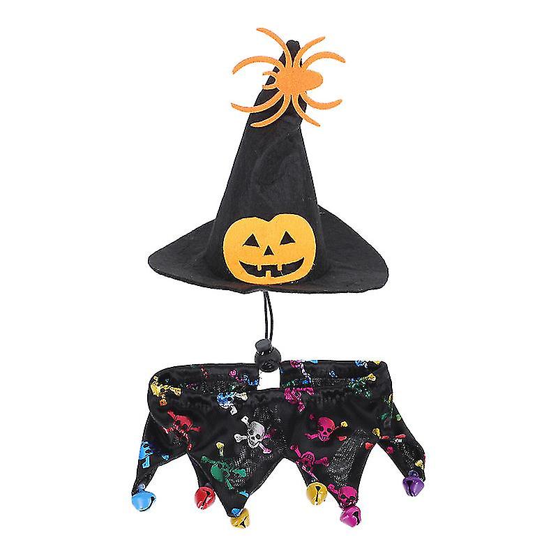 1set Pet Hat Scarf For Halloween Decorations