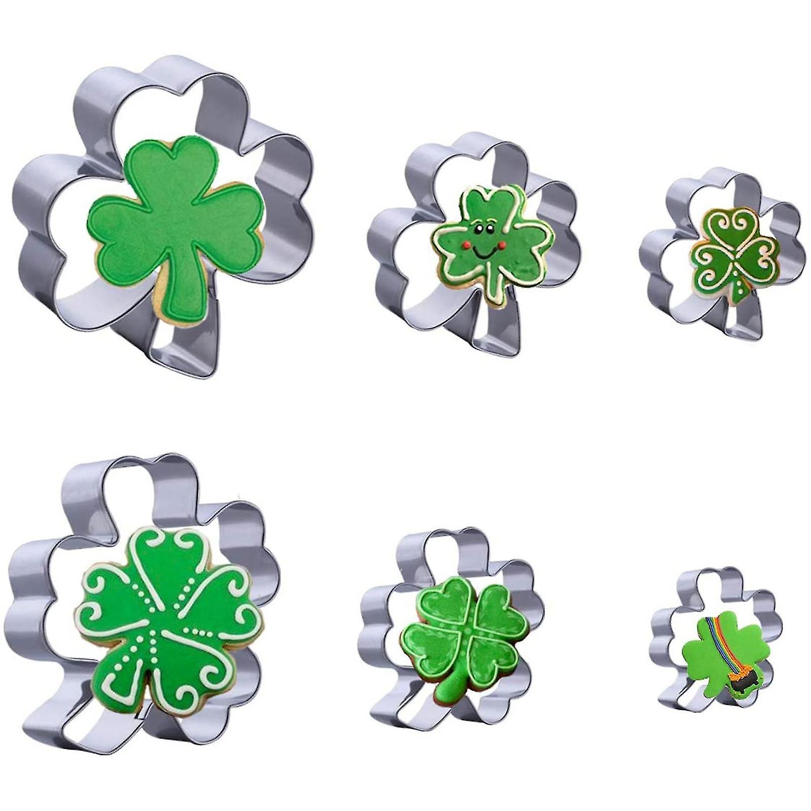 6pcs cookie cutter cookie cutters sett shamrock fire blad mugg