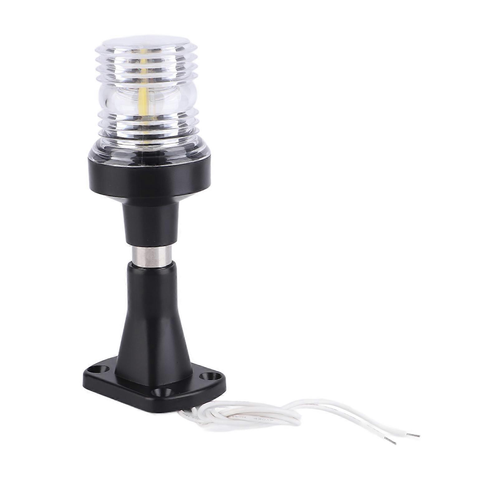 6in Height Boat Navigation Light 3W 3NM Visibility DC12V/24V 5000K 360° Lighting All Around Lamp for Yacht Speedboat