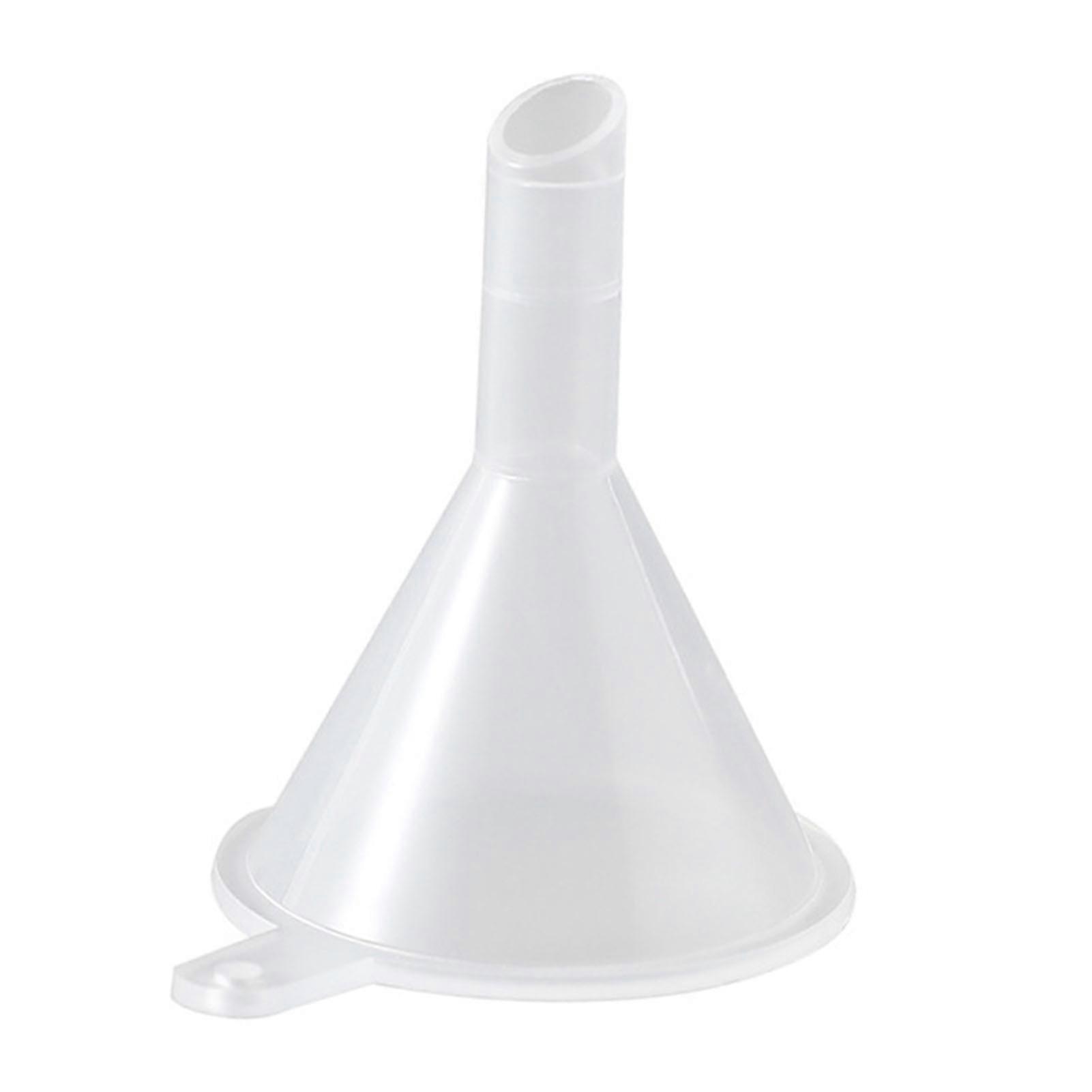 Mini Clear Plastic Wide Mouth Funnel Multi-Purpose Dishwasher Safe Small Funnel for Lab Bottle Perfume Spice Powder
