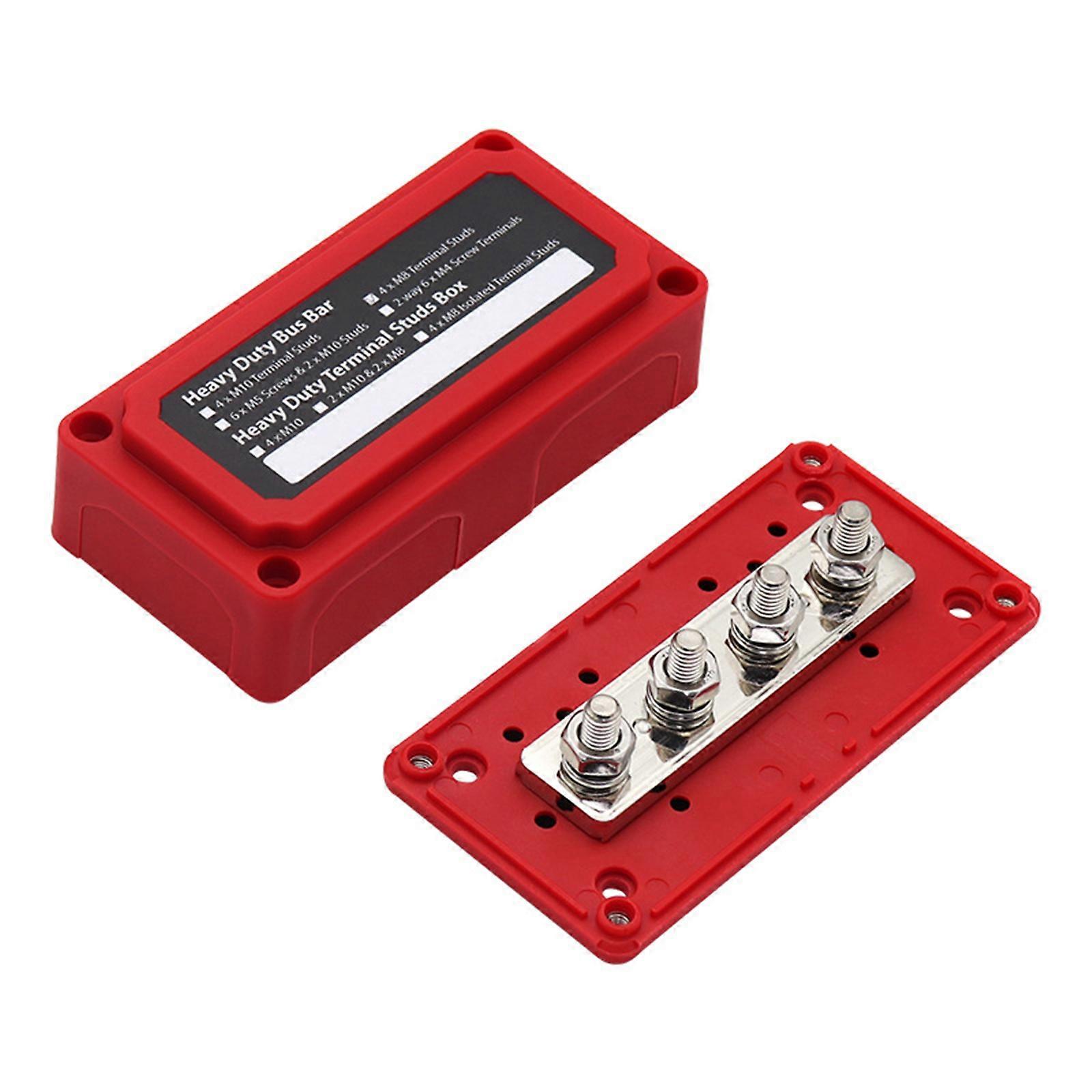 4-way Busbar 300A Power Distribution Box Busbar Distribution Block M8