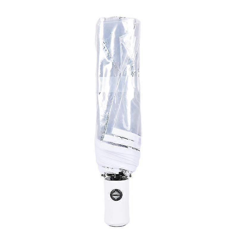 Automatic Open Close Fold Windproof Umbrella Compact Rain Transparent Clear