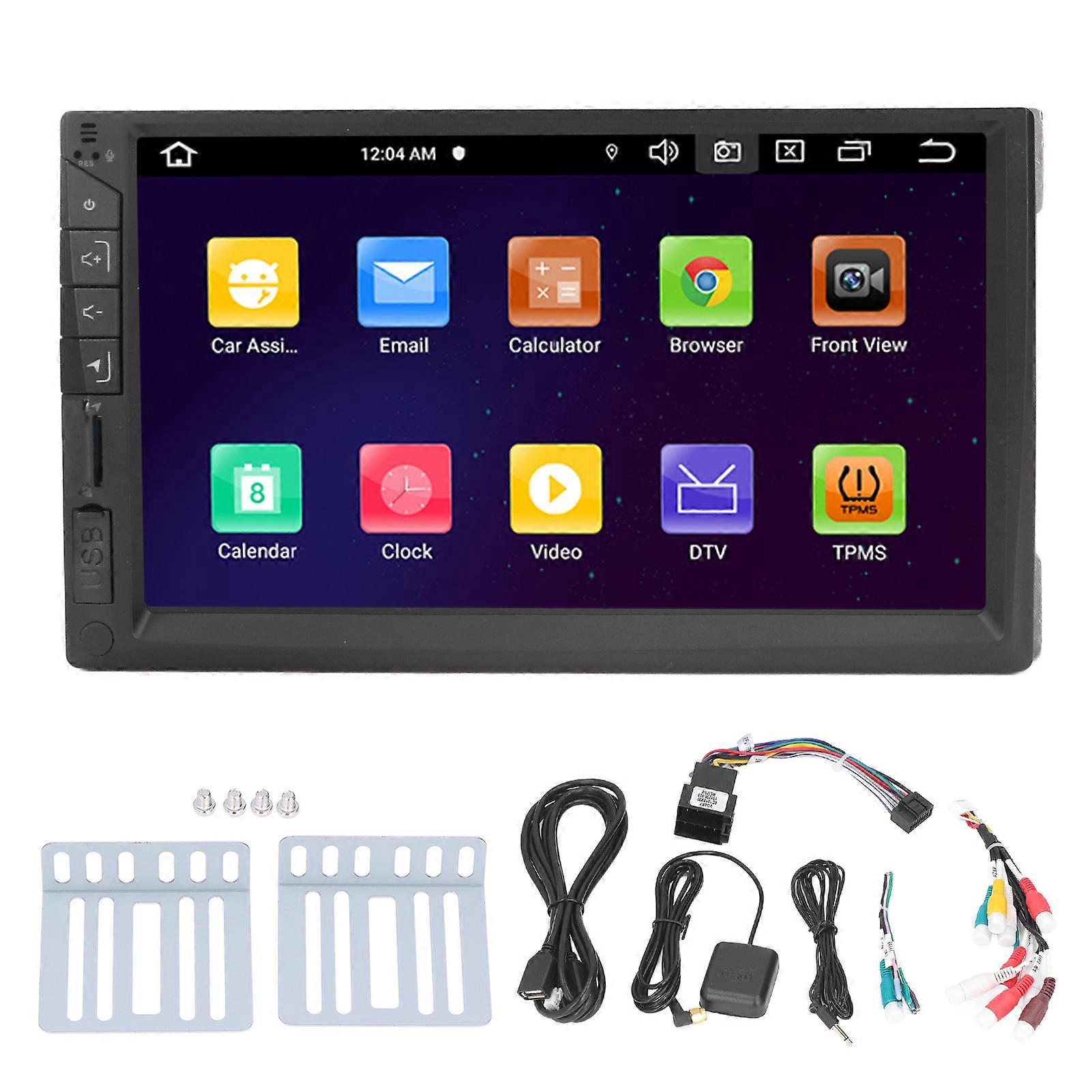 7in Car Multimedia Player Double Din 2+32G Touch Screen Universal GPS Navigation Display for Android 10.0 E2U811