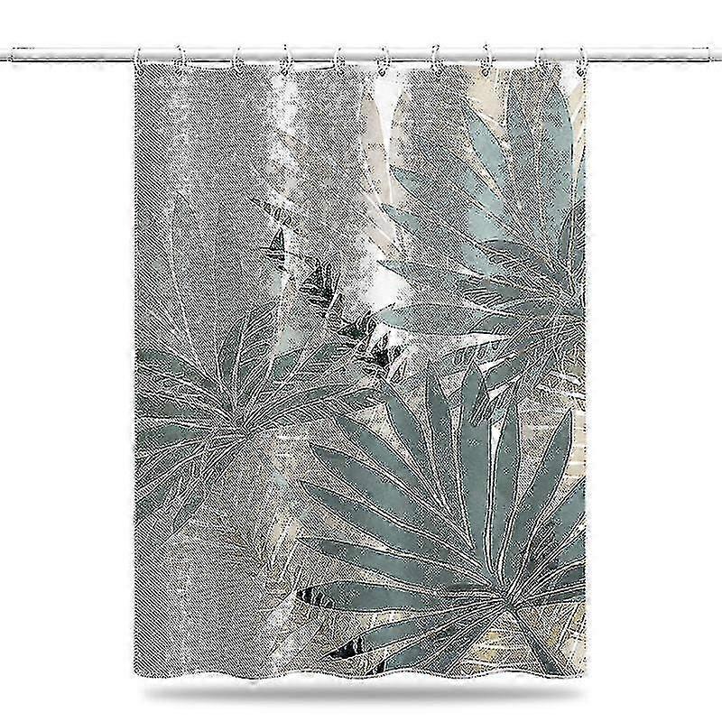 Cortina de chuveiro à prova d'água espessada para banheiro 72x72 polegadas Partição à prova de mofo Perforation_Dec grátis