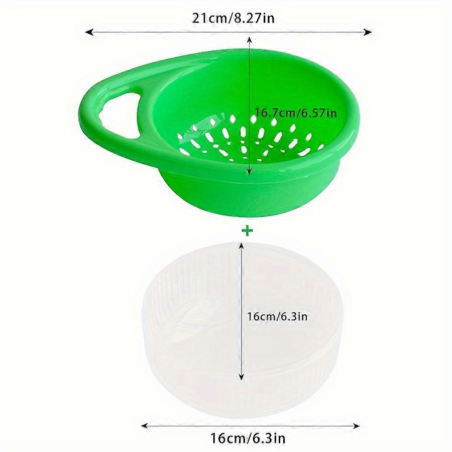 2pcs/set, Double Layer Drain Basket, Vegetable Washing Basket, Colander Basket, Plastic Strainer Basket, Reusable Washing Basket, Household Colander F