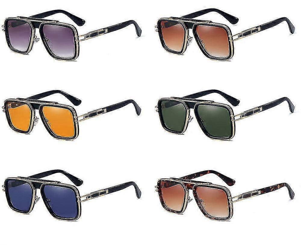 Lunettes de soleil Square Aviator pour femmes Hommes Rétro Aviateur Lunettes de soleil Uv Protection Designer Pilot 70s 80s Lunettes de soleil