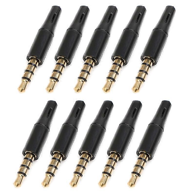 Pole Stereo Headset Plug Jack Outlet Adaptor Connector