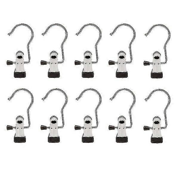Hook With Clamp Stainless Steel 10-pack