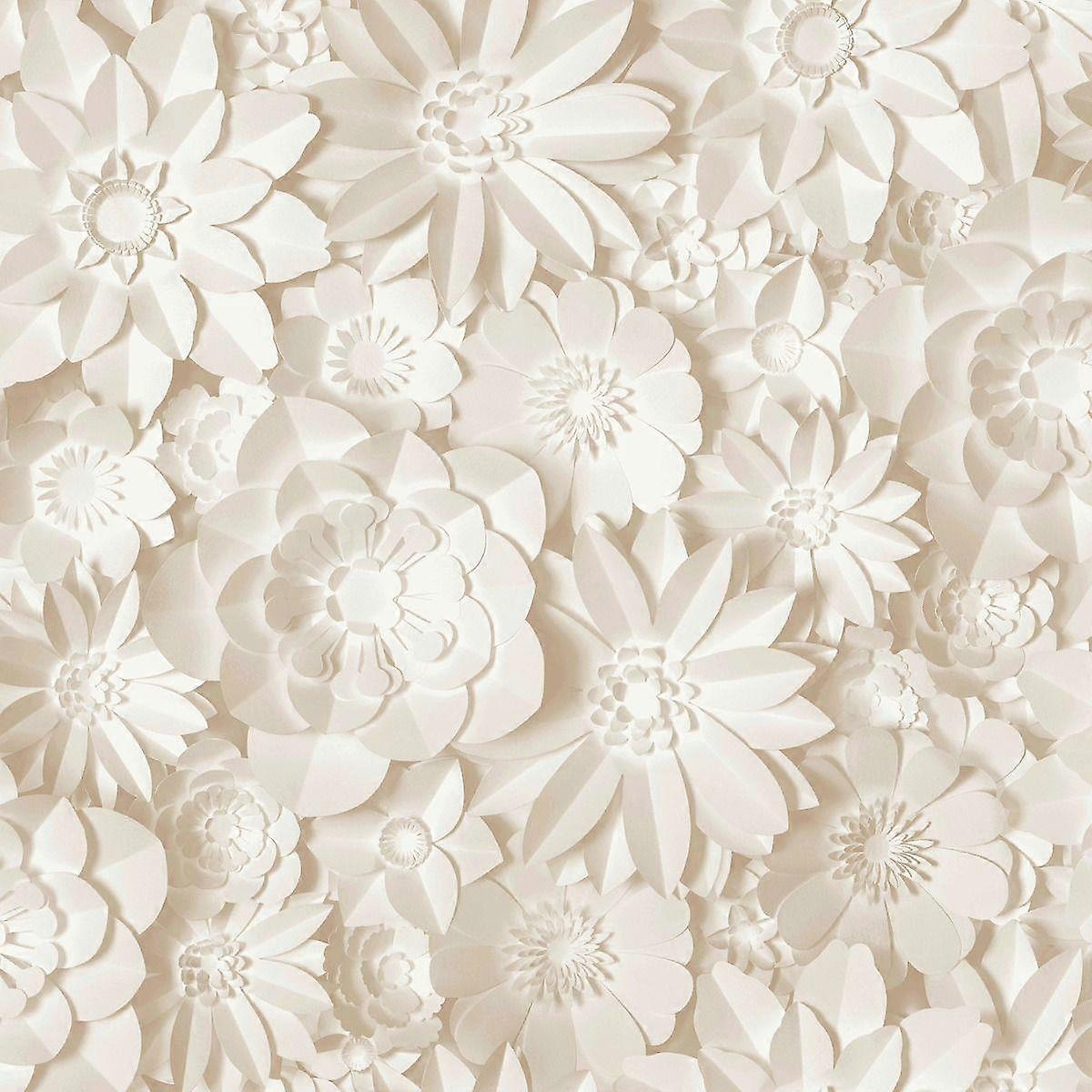Fine Decor Floral Natural Wallpaper