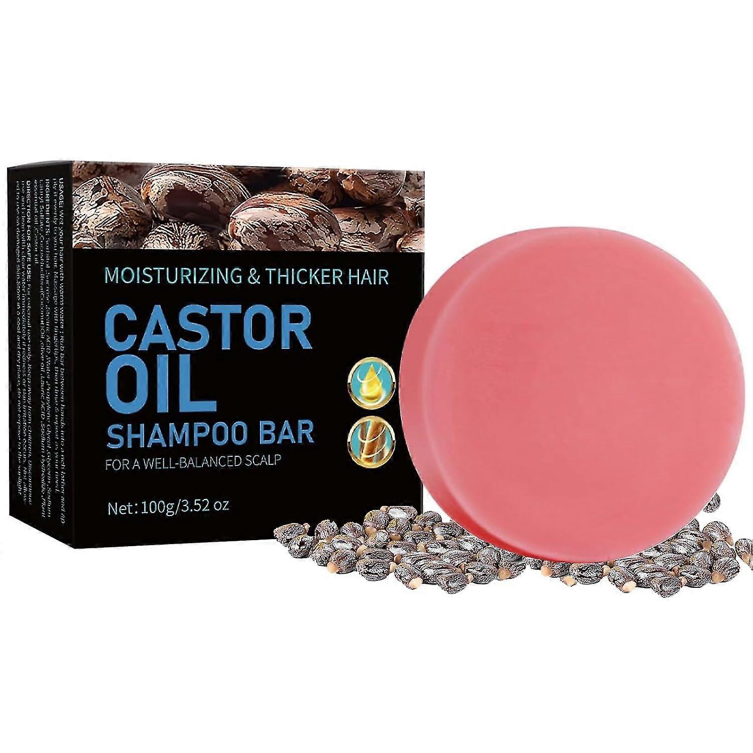 Castor Oil Shampoo Bar, Ενίσχυση Ενυδατικής Επανόρθωσης Για Κατεστραμμένα Θαμπά Ξηρά Μαλλιά, Φυσικό Καστορέλαιο Σαμπουάν Μπαρ Λύση Περιποίησης Μαλλιών