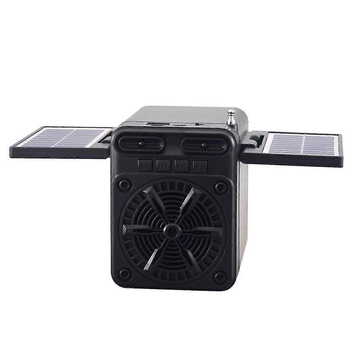 Portable FM Radio Solar Emergency Radio Receiver Speaker Mini Bluetooth Soundbar Support TF Card U