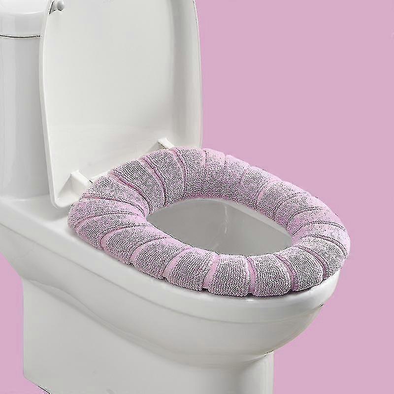 Salle de bain Coussin de toilette Épaissi Chaud Polyester Siège de toilette Type citrouille