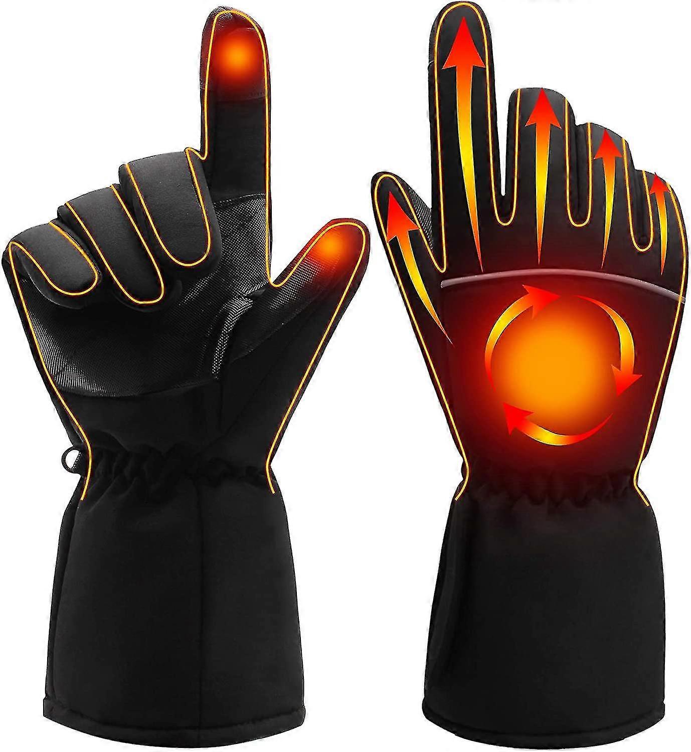 Electric Heated Gloves,portable Battery Heating Thermal Gloves,waterproof