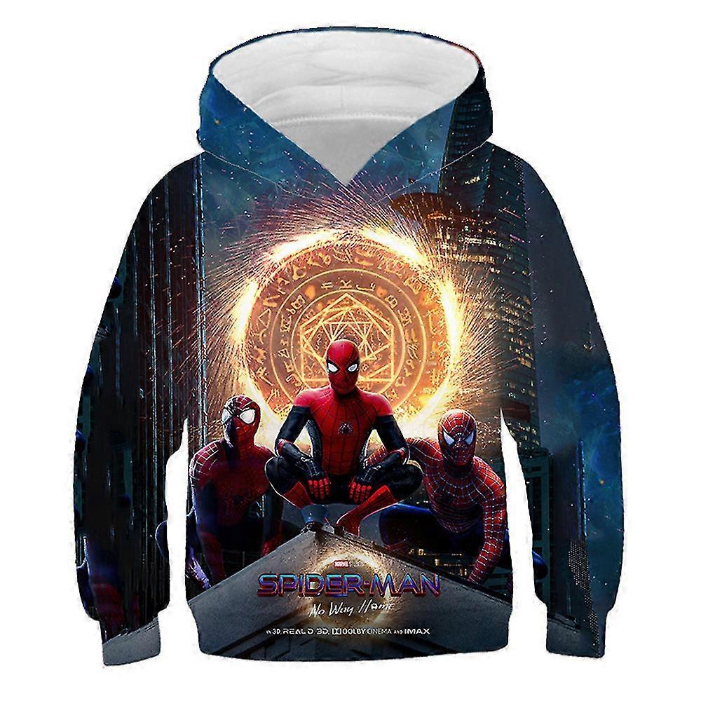 Spider-man Kids 3d Printing Hoodie Long Sleeve Hooded Sweatshirt Pullover Jumper Tops Boys Gifts