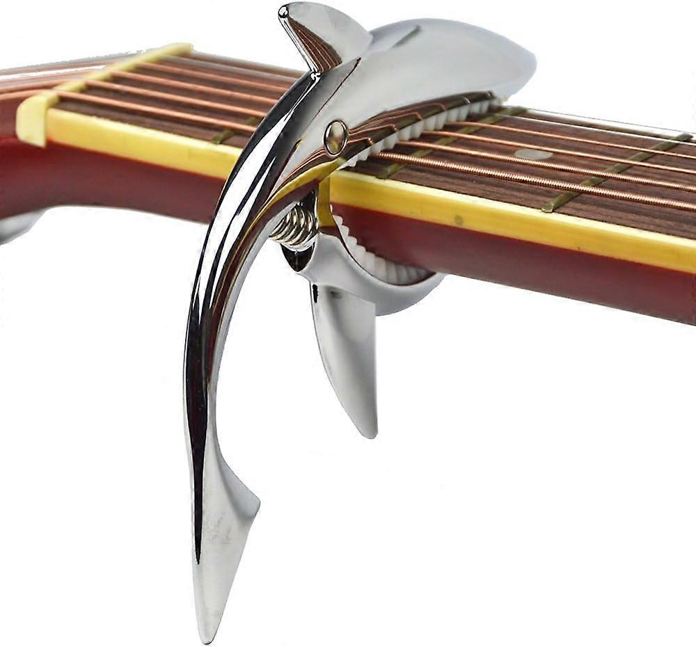 Linjou Shark Capo pince de tonalité en alliage de zinc pour guitare acoustique folk électrique et uk