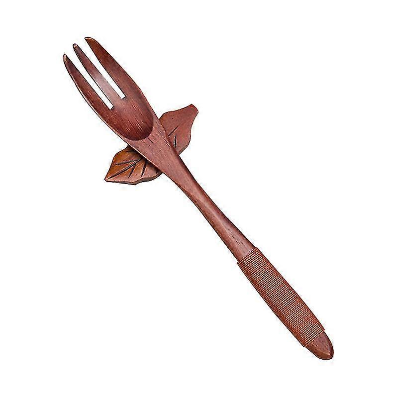 natural solid wooden forks three teeth pasta fork kitchen accessories for meals