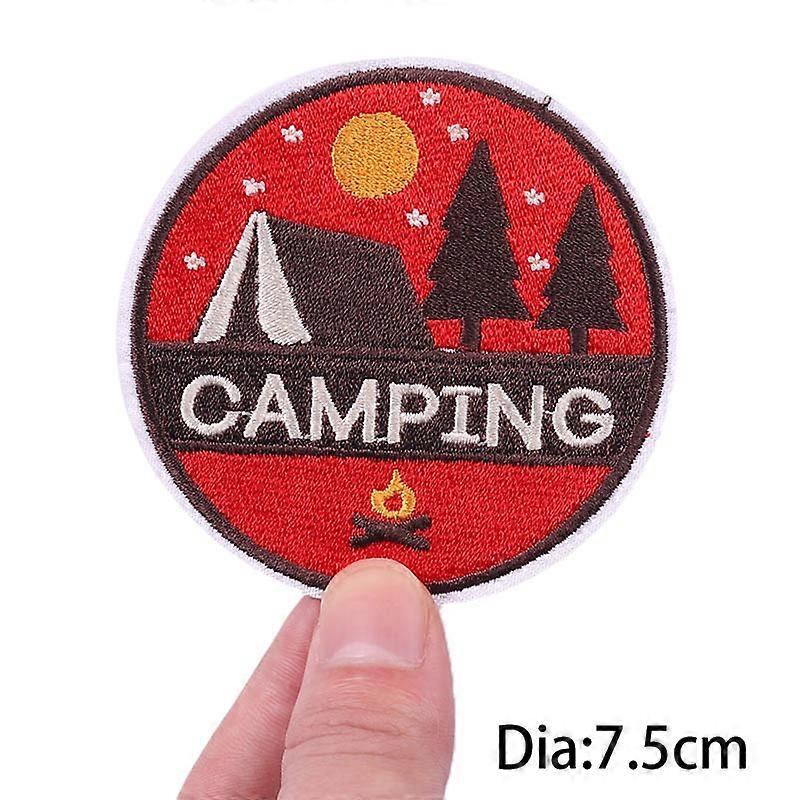 Outdoor Iron On Patches For Clothes Camp Embroidered Patches For Clothing Thermoadhesive Patches On Clothes Stripe Sew On Patch