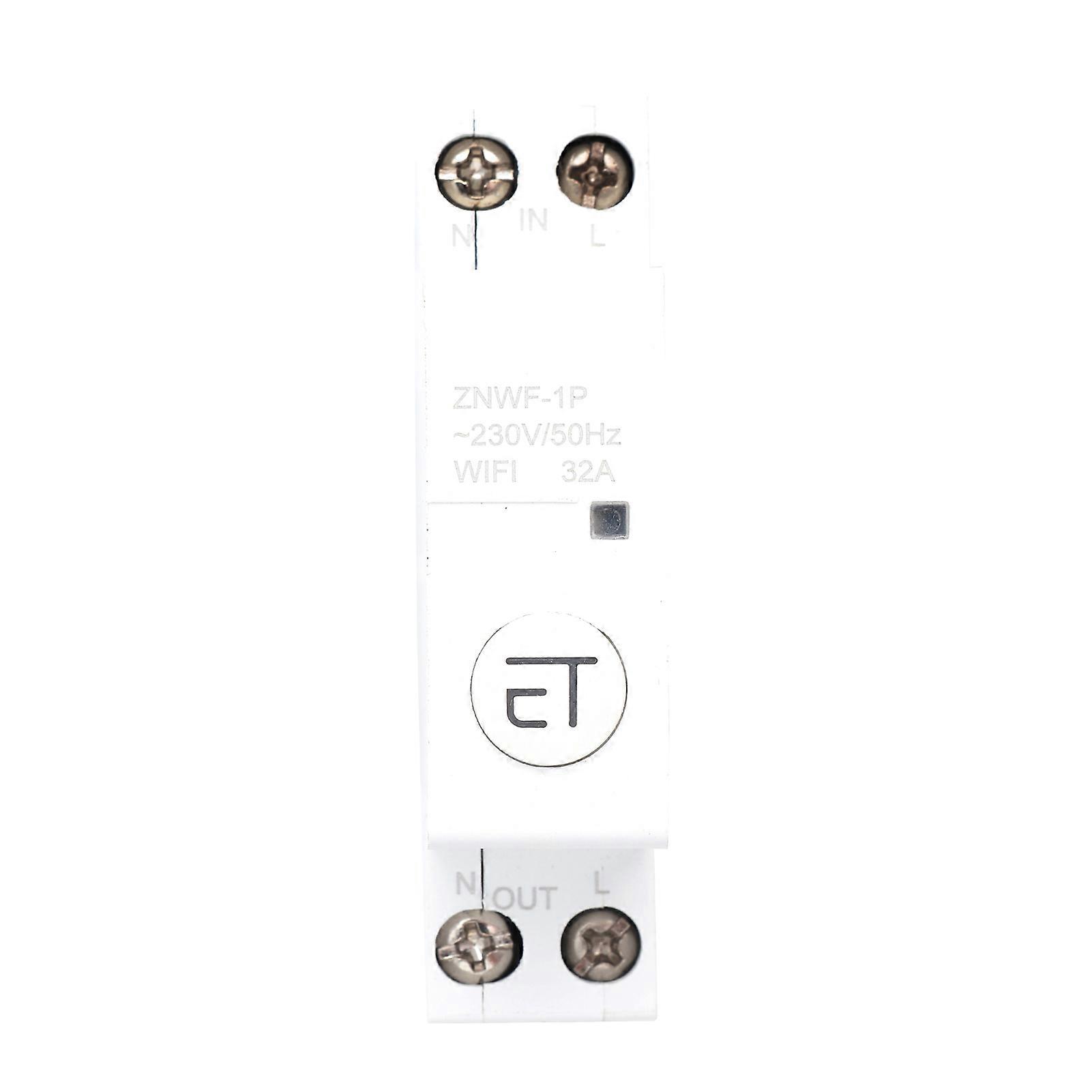 Intelligent WIFI Circuit Breaker Remote Control Switch for Distribution Box 1P AC230V IP20 1P 32A NO.8589