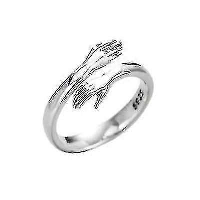 2pcs Two Hand Hug Couples Ring Couples Hug Ring Adjustable Ring