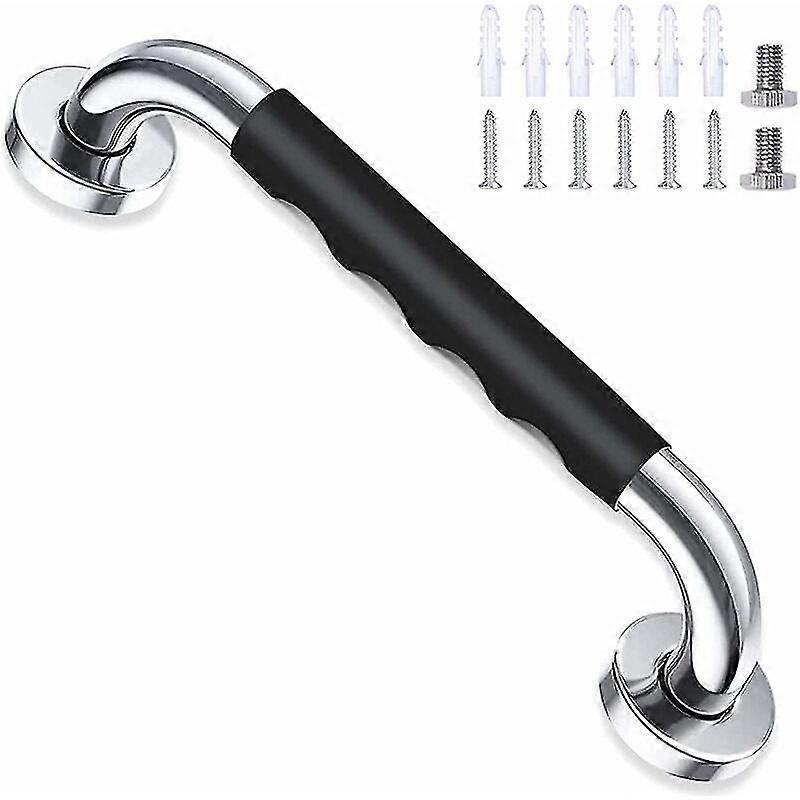 Safety Bath Tub Black 30cm, Non-slip, Wall-mounted Stainless Steel Grab Bar, For Bathroom Toilet Handle For Children/elderly
