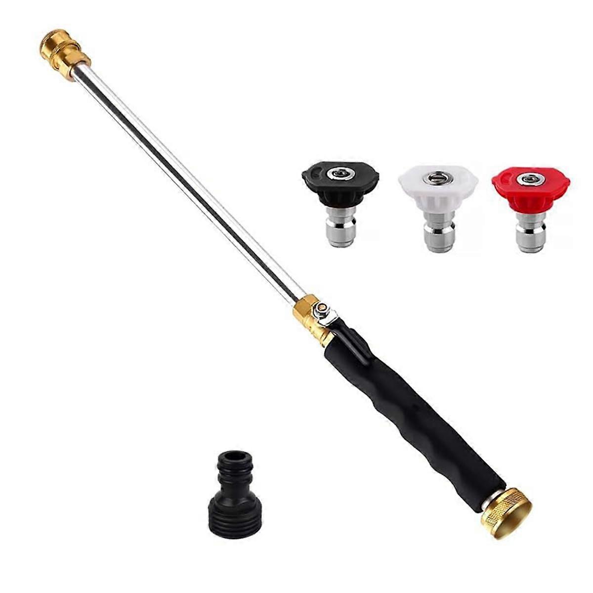 Jet Nozzle High Pressure Hose Nozzle, High Pressure Washer Tools with 3 Different Nozzles,3-In1 Hig