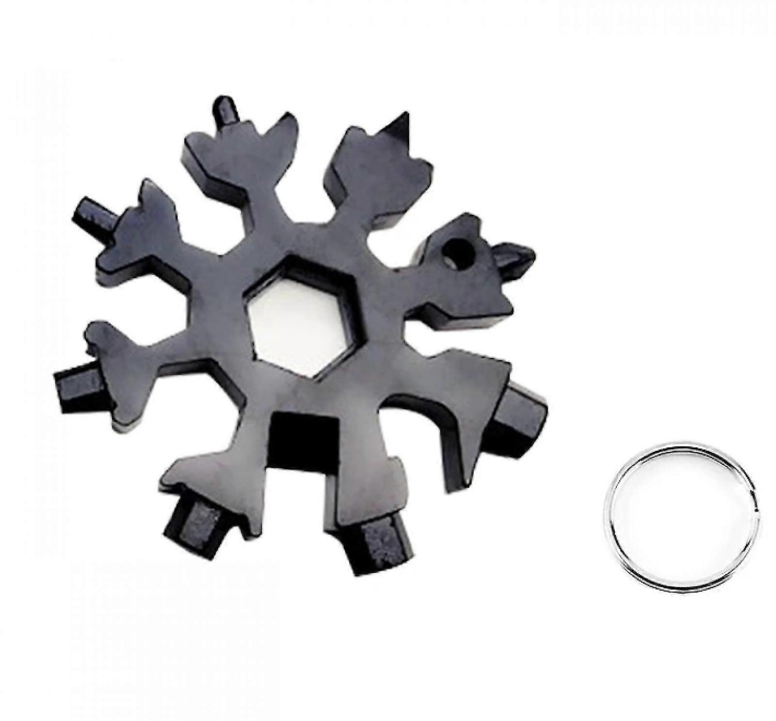 18-en-1 Snowflake Multi Tool en acier inoxydable Snowflake Bottle Opener / plat Cross Screwdriver Kit / clé Durable et portable Pour prendre Great Christmas Gi
