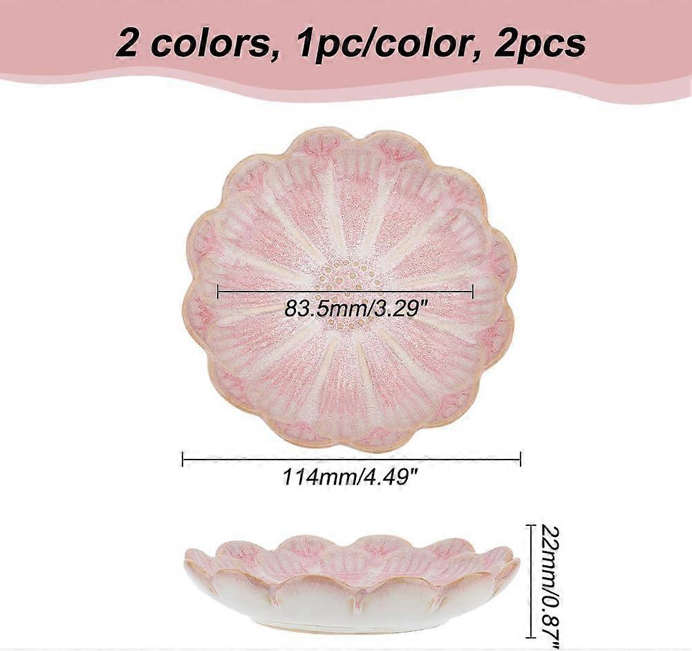 Pink Hydrangea Large Ceramic Jewelry Tray