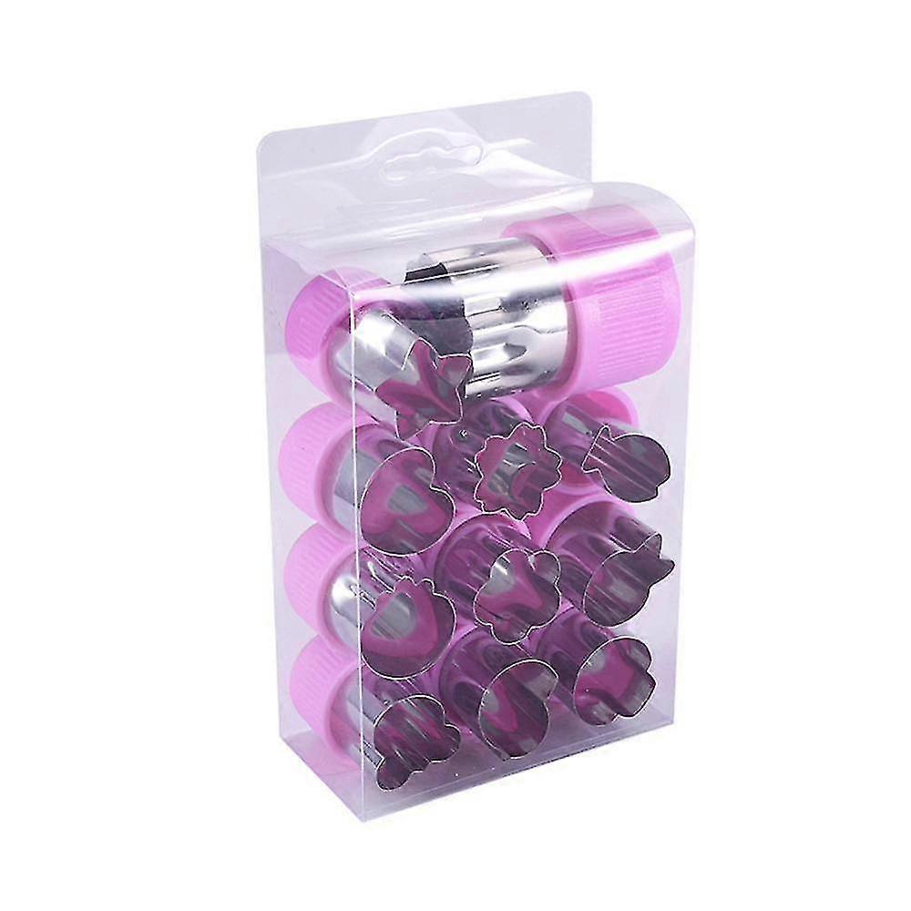 11pcs Stainless Steel Vegetable Fruit Cutter Mold 11pcs Flowers Cartoon Shape Cutting Mold&handle Vegetable Tools