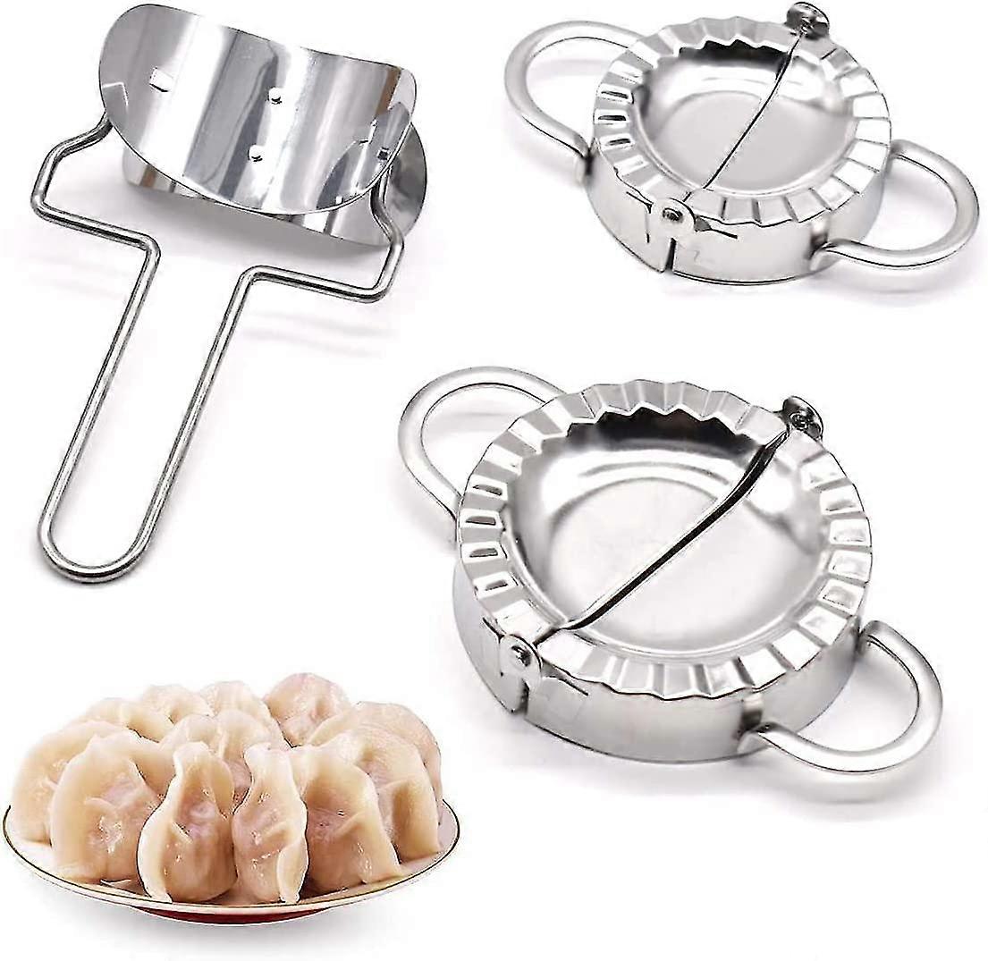 Dumpling Machine, 2 Sizes Stainless Steel Dumplings And 1 Dough Press Machine