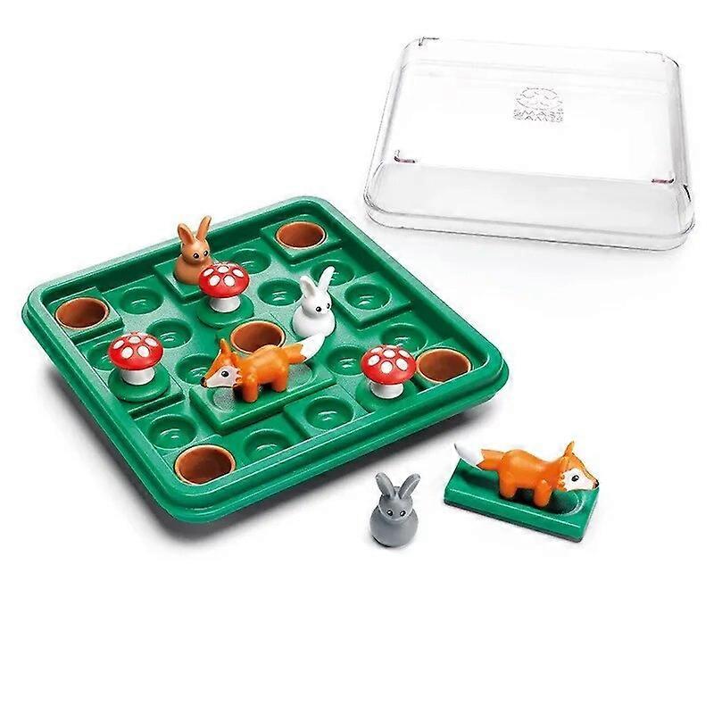 Bunny Bouncing Game Kids Puzzle Board Checkers Toy Funny Rabbit Fox ...