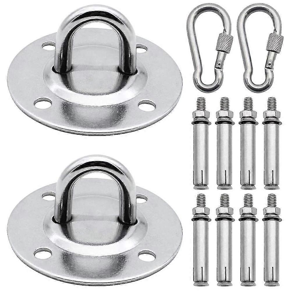 2 stykker rustfrit stål loft krog til boksning tasker hængekøjer