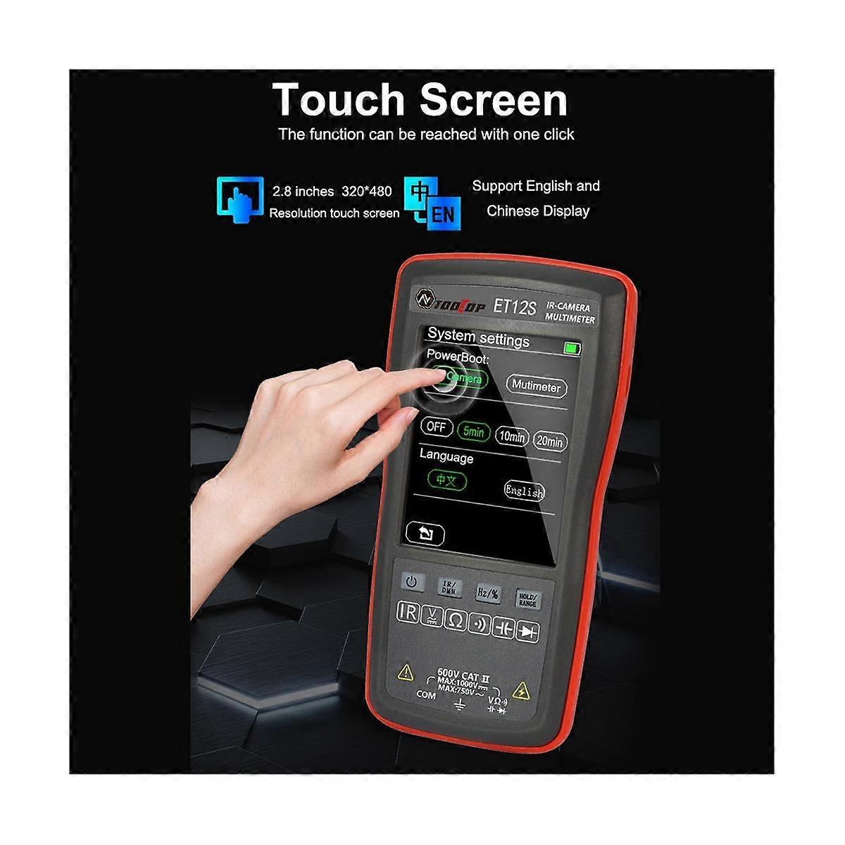 Touch Thermal Imager Multimeter IR Camera Voltage Ohm On/Off Diode for PCB Electronic Repair Therm