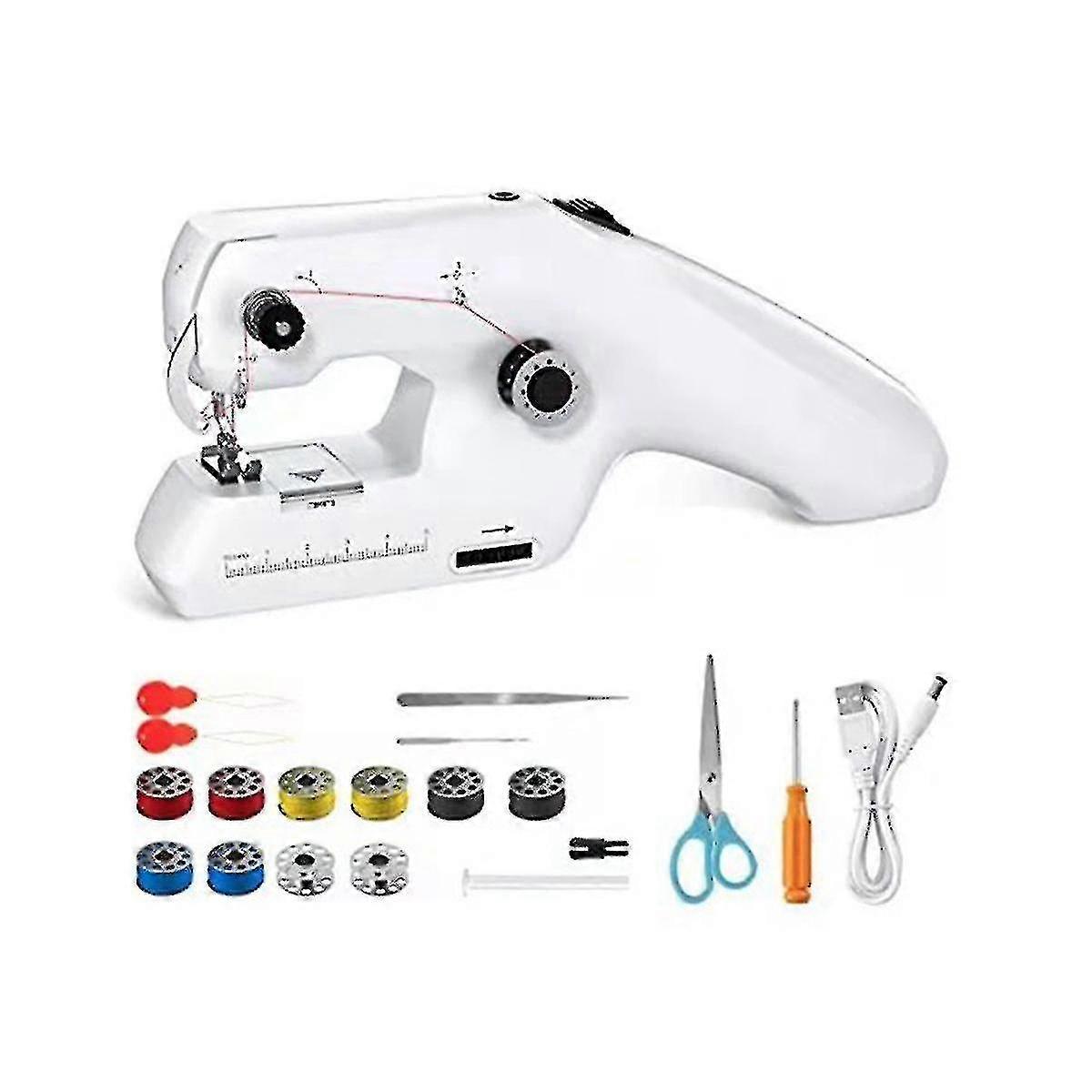 Automatic Handheld Sewing Machine, Mini Portable Sewing Machine Cordless Sewing Machine compatible with Adult D