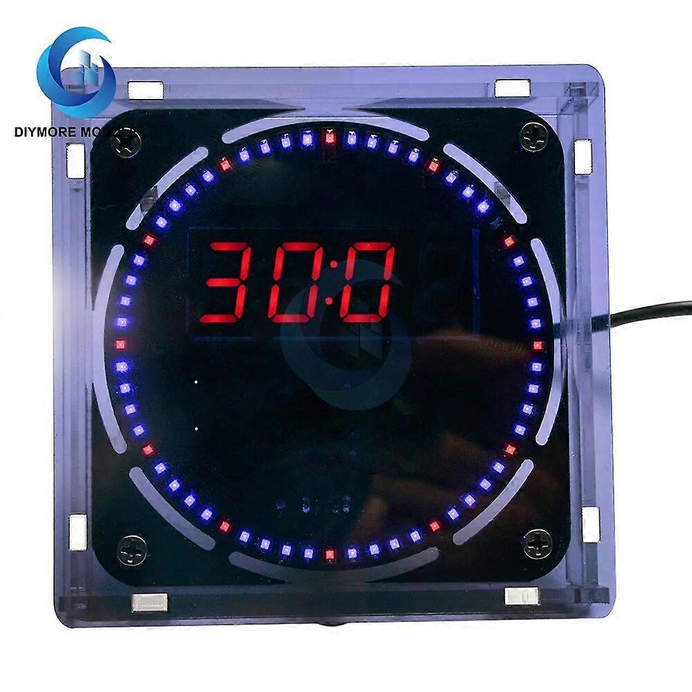 DIY Roterende Digital LED-skjermmodul Alarm Elektronisk Digital Klokkesett 51 SCM Learning Board 5V DS1302