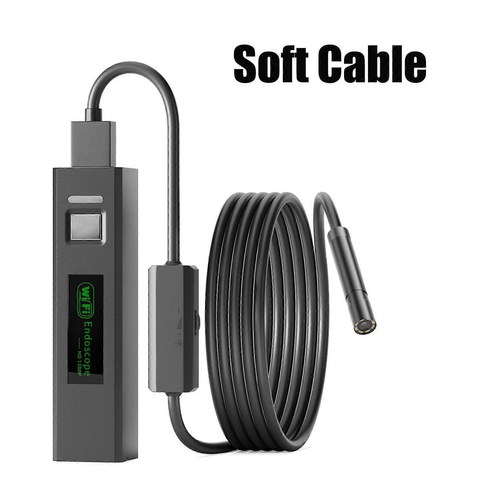 Wireless Endoscope Camera 8mm 1200P Endoscope 2.0 MP WIFI Borescope Rigid Cable For iPhone Android Phones PC For Car IP67