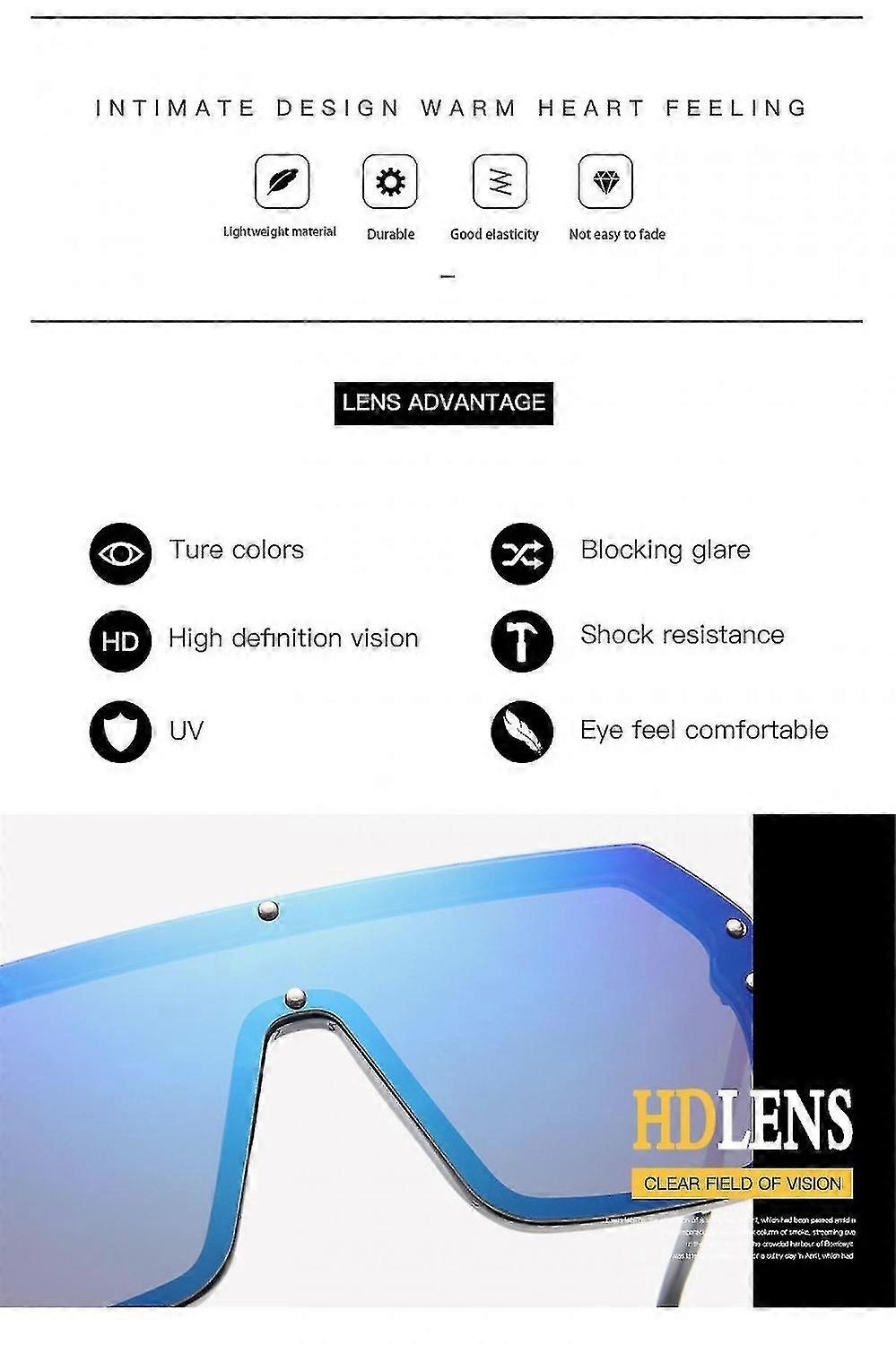Oversized Shield Lunettes de soleil Flat Top Gradient Lens Rimless Glasses pour femmes Menxq-sg1280