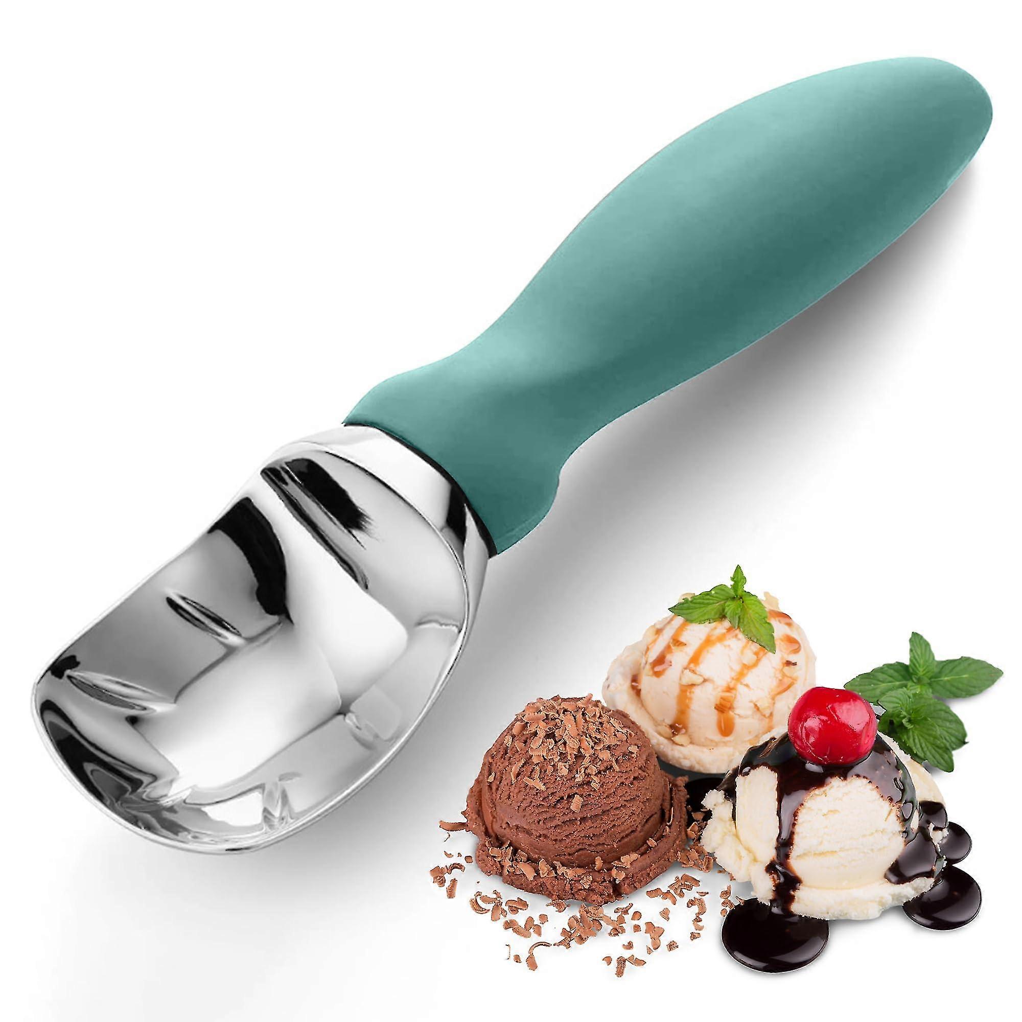 Heavy Duty Ice Cream Scoop with Ergonomic Grip, Professional Ice Cream Scooper, Perfect Shape Scoops Every Time