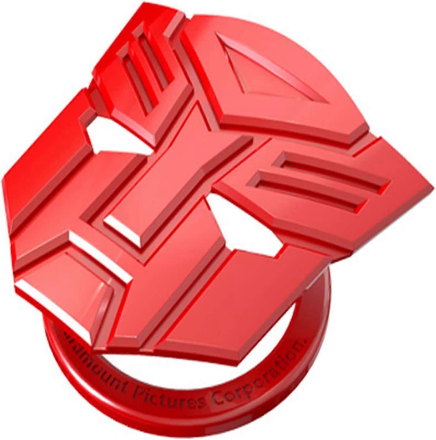 Car Transformers One-Button Start Button Protective Cover Interior Modification Ignition Device Switch Metal Decorative Stickers (Autobot-Red)