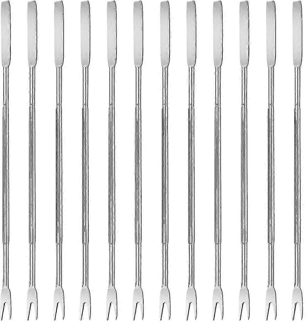 12pcs Seafood Cracker Stainless Steel Shellfish Crab Forks