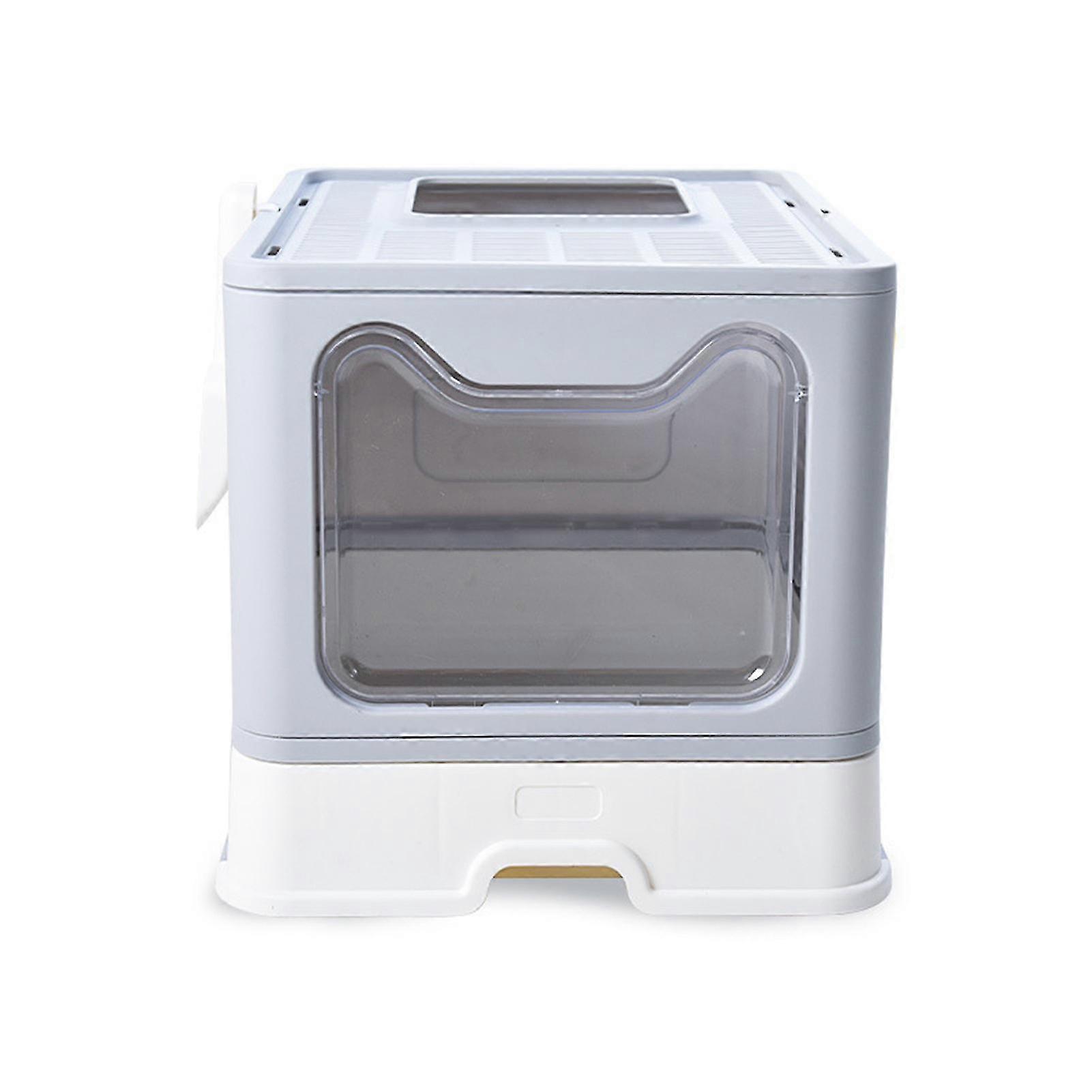 Foldable Cat Litter Box Fully-closed Drawer Type Splash-proof Cat Supplies Large Cat Toilet