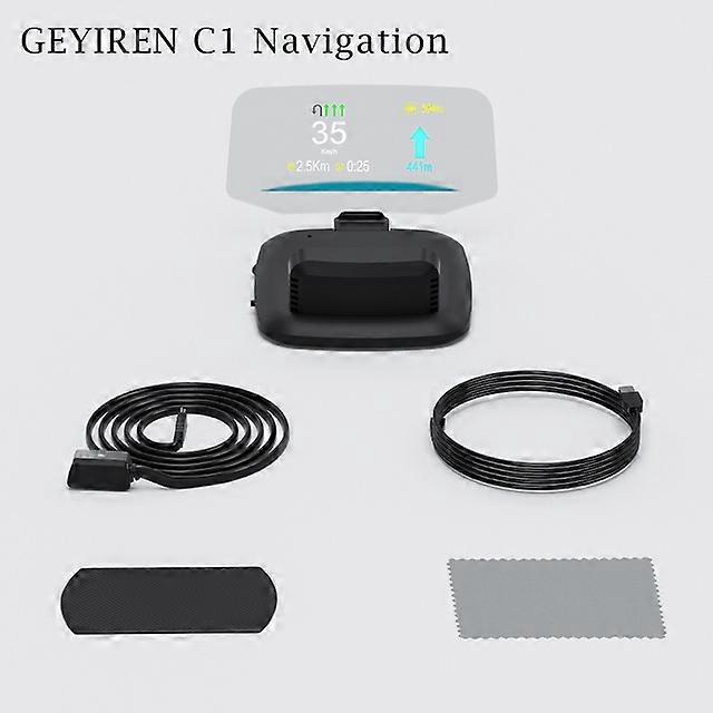C1 OBD2 HUD Car Head Up Display GPS Navigation Projector Digital Speed Gauge Overspeed Warning KMH MPH Plug and Play