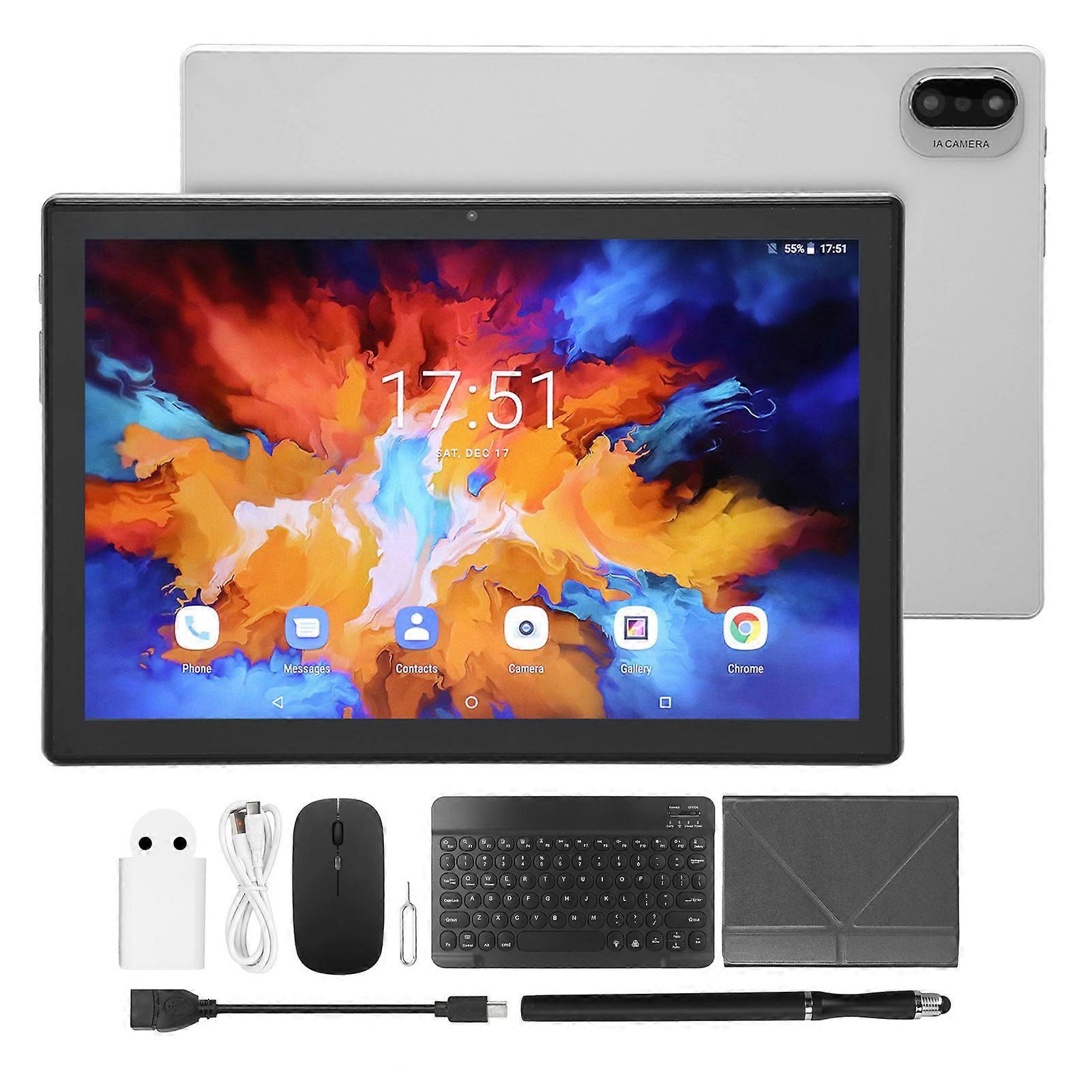 Tablet de 10,1 polegadas 4G LTE 2.4G 5G WiFi 12 GB 256 GB 12 MP 24 MP Câmera 8 Core Tablet PC para Android 11 EU Plug 100240V