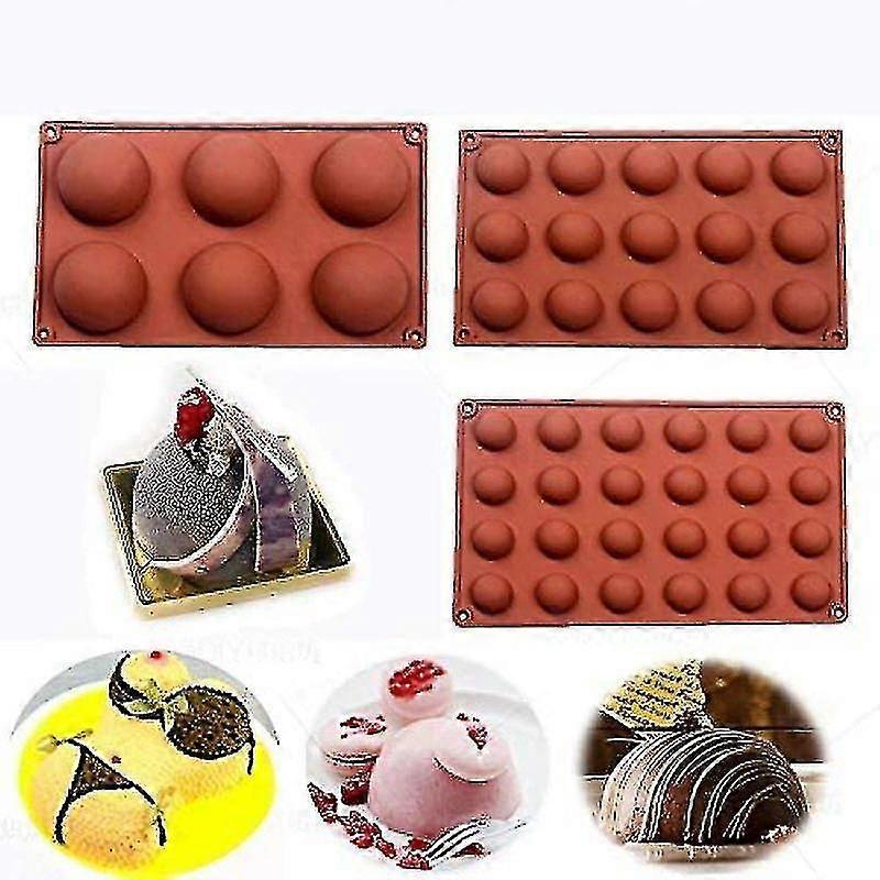 Bakeware Set Silicone Mold For Cake Decoration,3pcs Semi Circle PXCL
