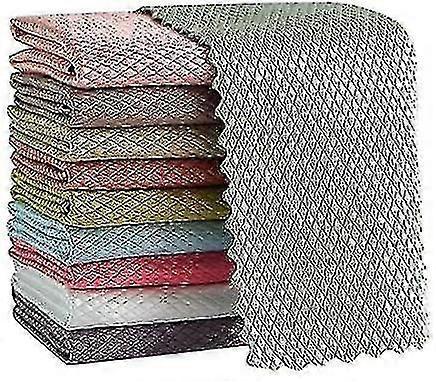 قطعة قماش تنظيف بميزان السمك، 30 × 40 سم، ستوكات، ماصة، خالية من الوبر 10 قطع