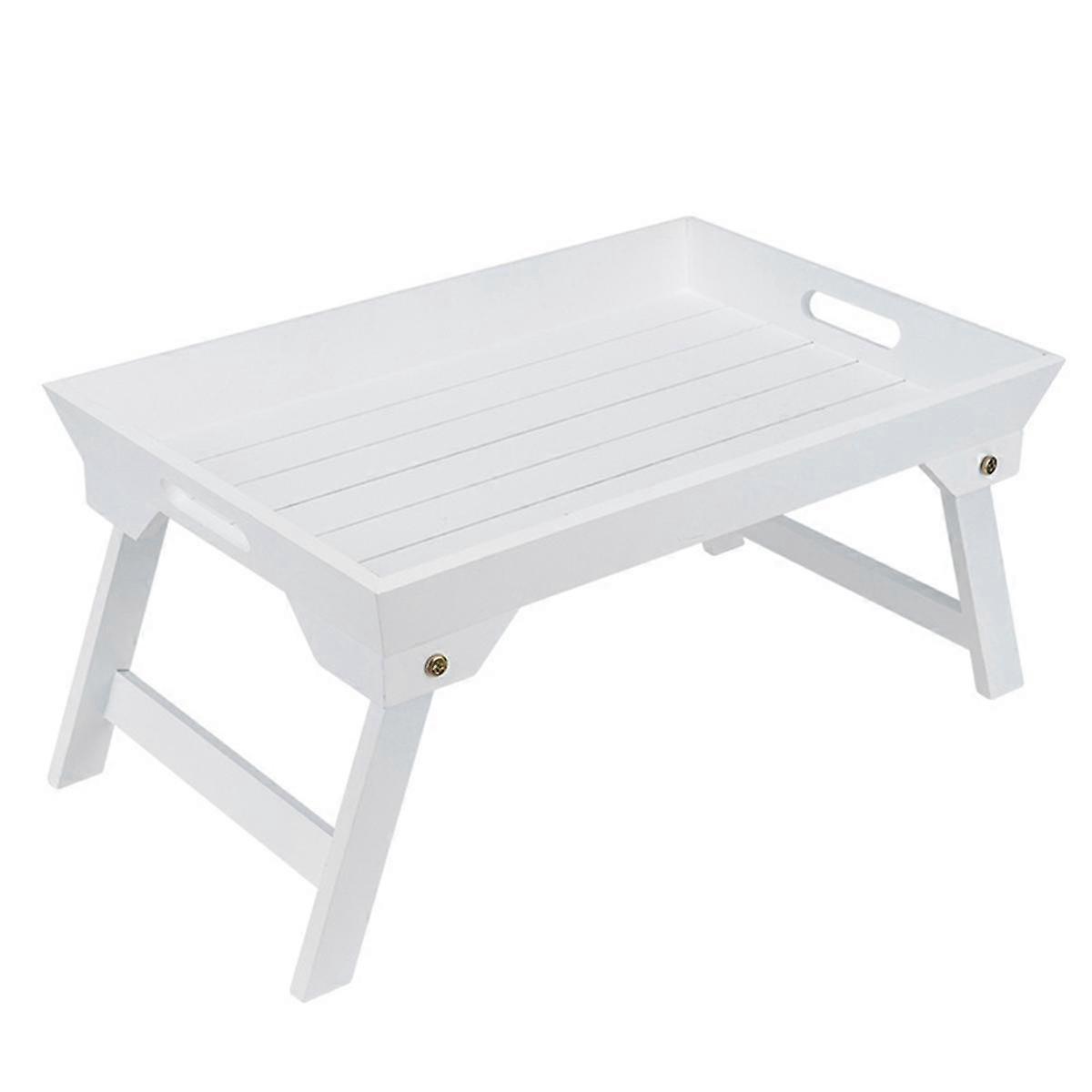 Outdoor ,Wooden Lazy Dormitory Bed Laptop Small Table,Tray Camping Picnic Portable Thickened Desk W