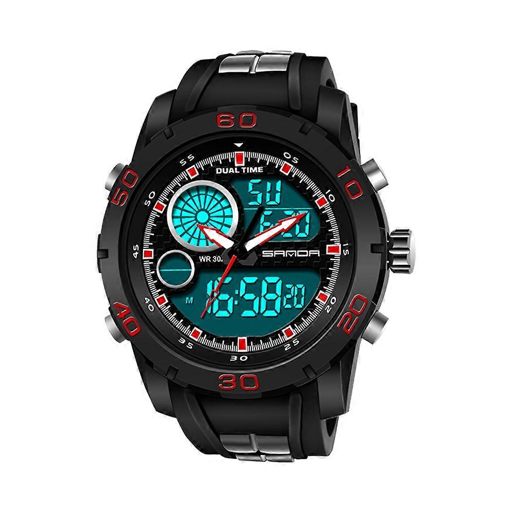 SANDA 795 Waterproof Plastic Men ectronic Watch Red