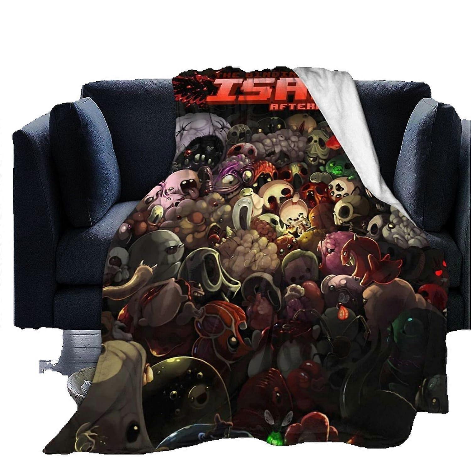 Cobertor de Lã Micro Ultra-Macio The Binding of Isaac Afterbirth Decoração de Casa Leve para Sofá-Cama -Q28-1085