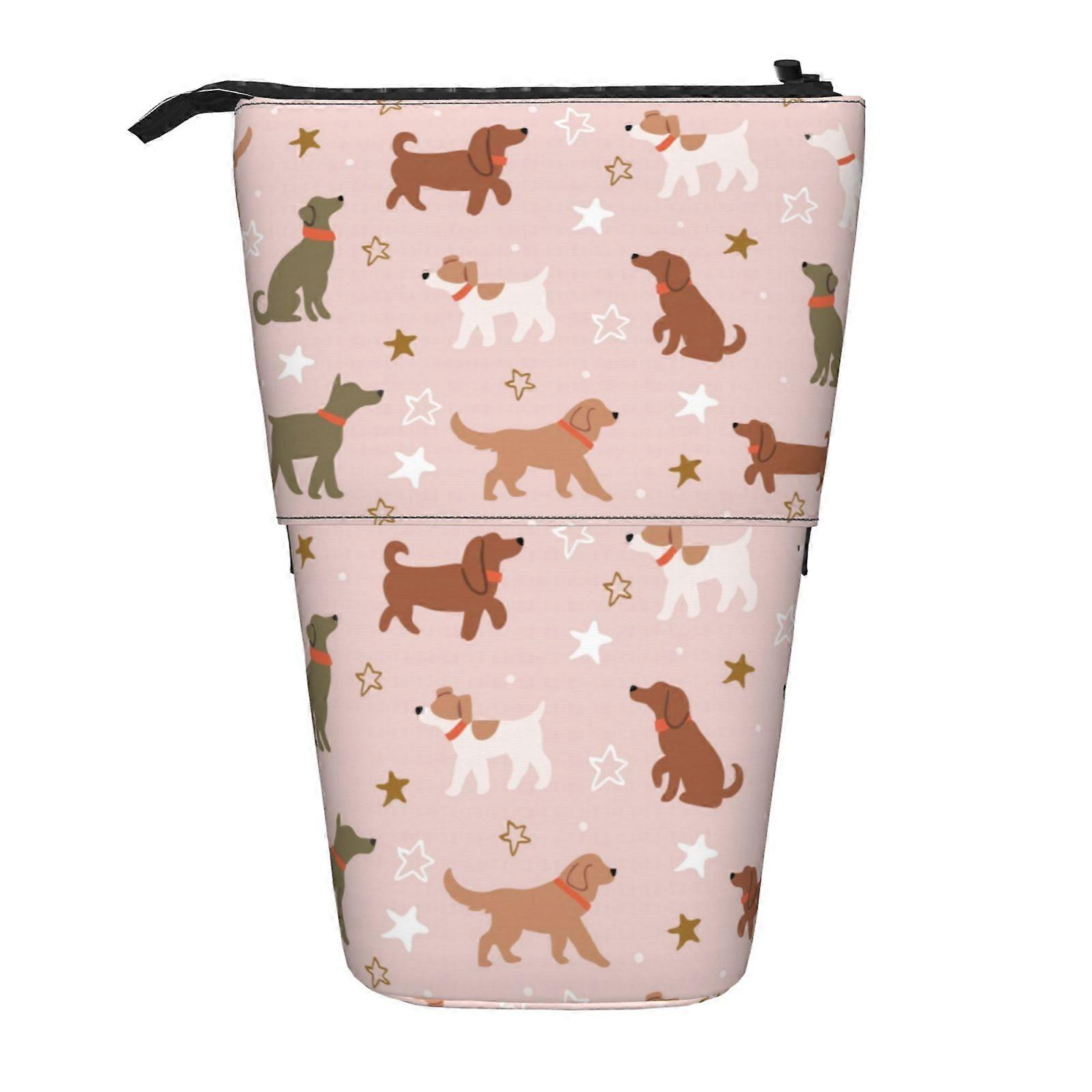 الألماني نمط مقلمة الوقوف حقيبة قلم رصاص تلسكوبي مقلمة مع سحاب حقيبة ماكياج محمولة 1