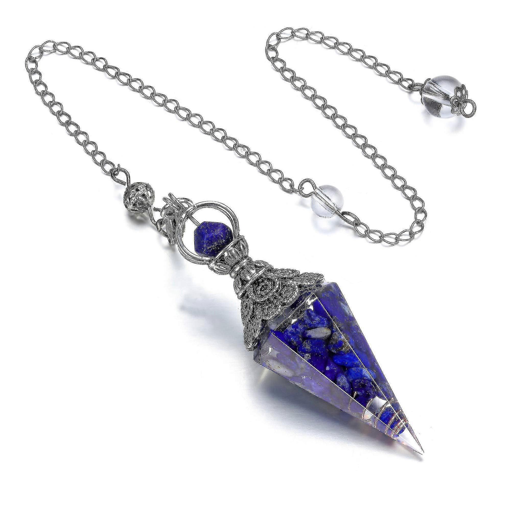 Chakra Crystal Pendulum Hexagonal Reiki Healing Crystal Points Gemstone Dowsing Pendulum