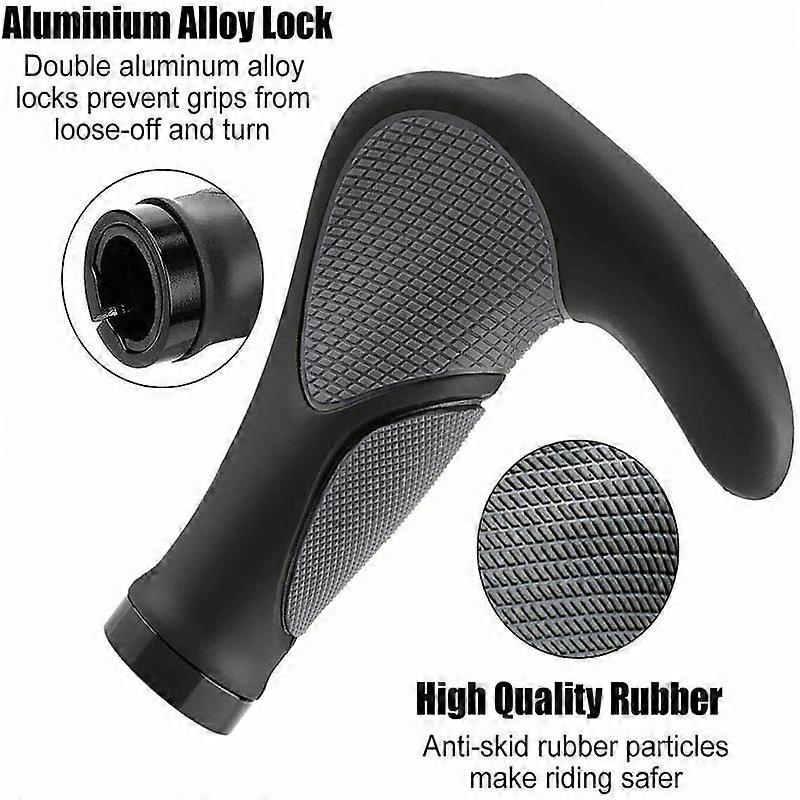 Picture of 1 pair Ergonomic Bicycle / Cycle Handlebar Grips - 3 Finger Bar End ...